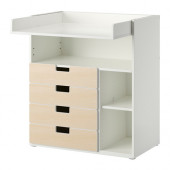STUVA Changing table with 4 drawers, white, birch
$169.00 - 290.471.63