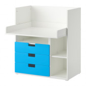 STUVA Desk with 3 drawers, white, blue
$151.50 - 590.473.69
