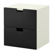STUVA 2-drawer chest, black - 999.296.65