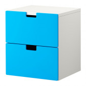 STUVA 2-drawer chest, blue - 699.296.57