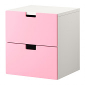 STUVA 2-drawer chest, pink - 899.296.61