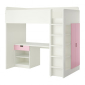 STUVA Loft bed with 1 drawer/2 doors, white, pink
$411.50 - 290.274.38