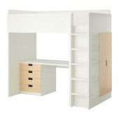 STUVA Loft bed with 4 drawers/2 doors, white, birch
$459.00 - 990.285.47