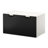 STUVA Storage bench, white, black - 690.017.85