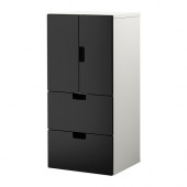 STUVA Storage combination w doors/drawers, white, black
$135.00 - 290.017.87