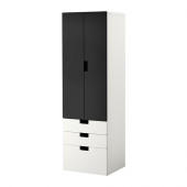 STUVA Storage combination w doors/drawers, white, black
$194.00 - 490.017.91