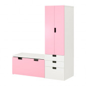 STUVA Storage combination with bench, white, pink
$273.99 - 798.765.64