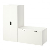 STUVA Storage combination with bench, white, white
$183.99 - 691.240.60