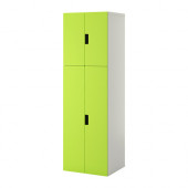 STUVA Storage combination with doors, white, green - 290.178.11