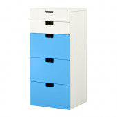STUVA Storage combination with drawers, white, blue
$159.00 - 998.737.34