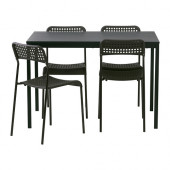 TÄRENDÖ /
ADDE Table and 4 chairs, black - 790.106.90