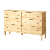 TARVA 6-drawer chest, pine - 102.214.21