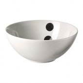 TICKAR Bowl, white, black - 602.518.54