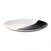 TICKAR Plate, white, black - 102.518.56