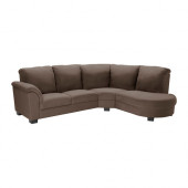 TIDAFORS Corner sofa with arm left, Dansbo medium brown - 402.053.49