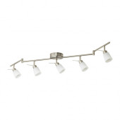 TIDIG Ceiling light with 5 spotlights, nickel plated - 002.626.57