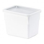 TILLSLUTA Dry food jar with lid, white - 502.336.86