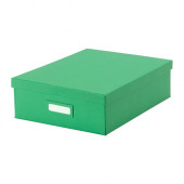 TJENA Box with compartments, green - 002.919.85