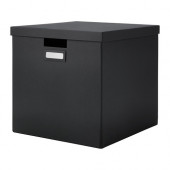 TJENA Box with lid, black - 002.636.33