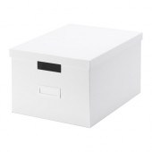 TJENA Box with lid, white - 402.636.26