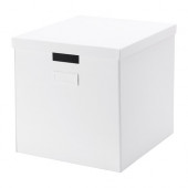 TJENA Box with lid, white - 202.636.32
