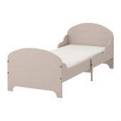 TROGEN Ext bed frame with slatted bed base, light gray - 390.699.27