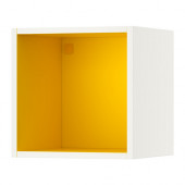 TUTEMO Open cabinet, white, yellow - 702.655.20