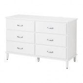TYSSEDAL 6-drawer dresser, white - 202.937.14