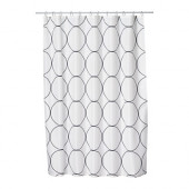 UDDGRUND Shower curtain, white/black - 002.033.33