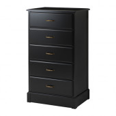 UNDREDAL 5-drawer chest, black - 902.937.44
