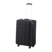 UPPTÄCKA Suitcase on wheels, collapsible, dark gray - 102.285.83