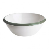 UTBUD Serving bowl, off-white, green - 802.587.17