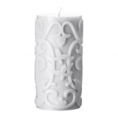 VARAKTIG Scented block candle, light gray Vanilla rose, light gray - 002.363.19
